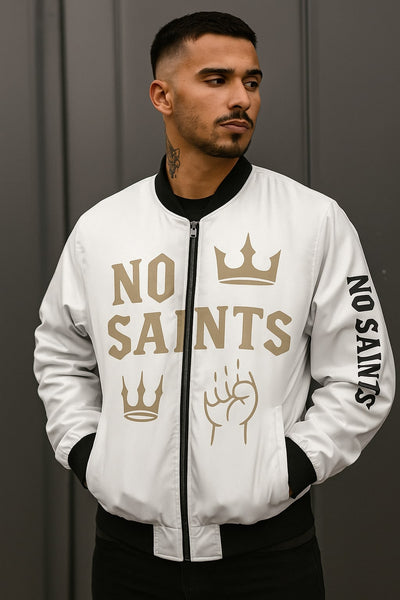 White Bomber Jackets | No Saints Club – hover