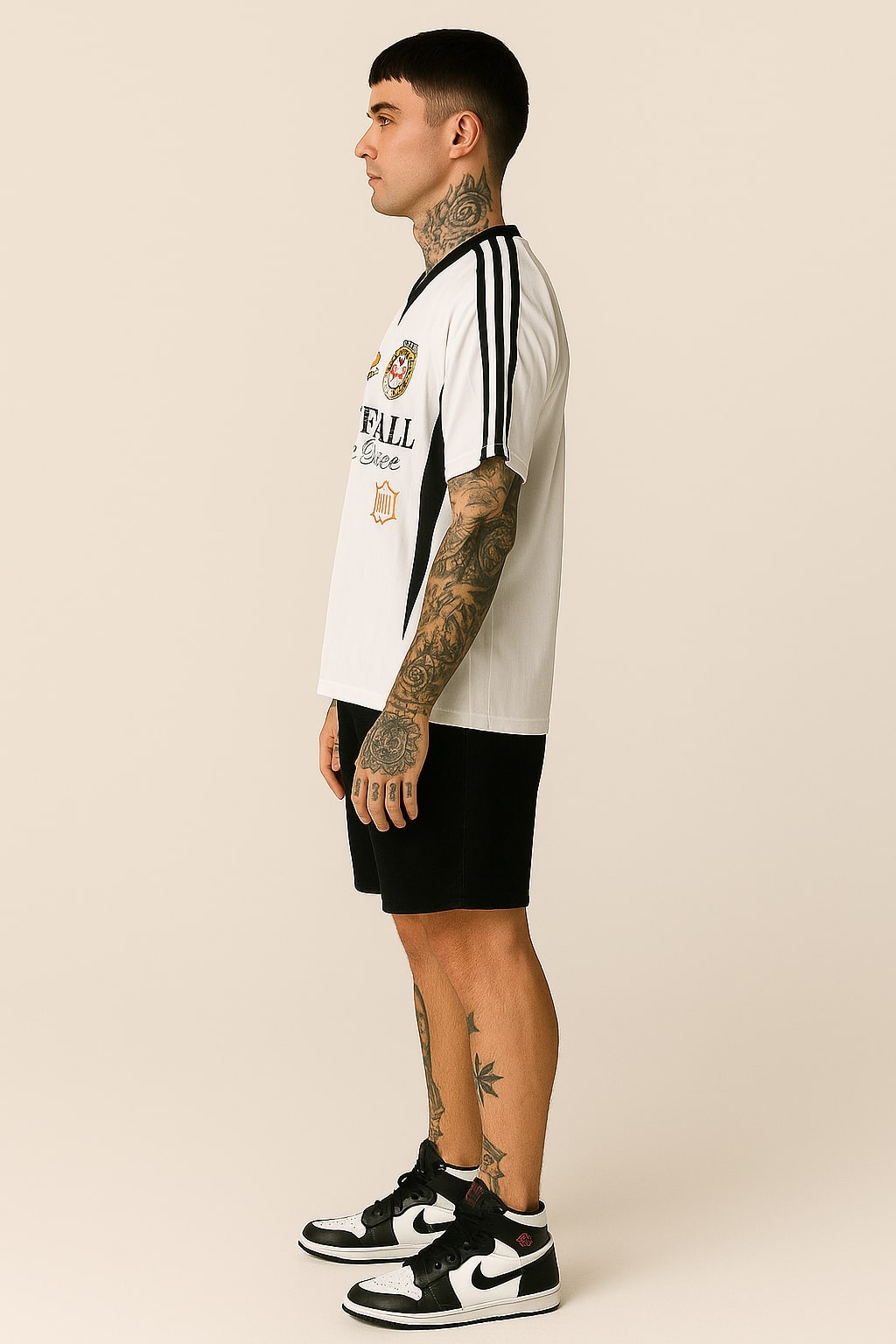 White Retro Soccer Jersey