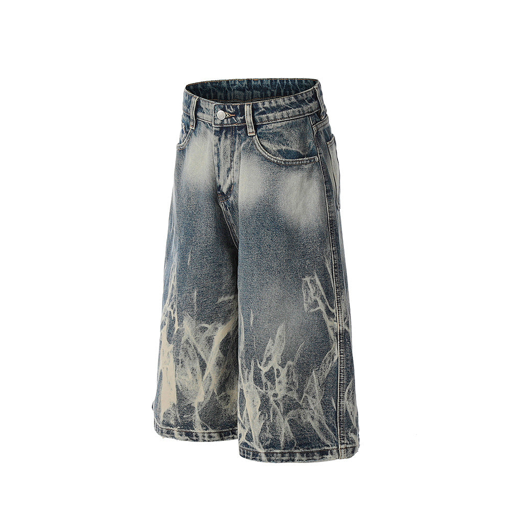 BLAU FLAMES - Baggy Graphic Jorts