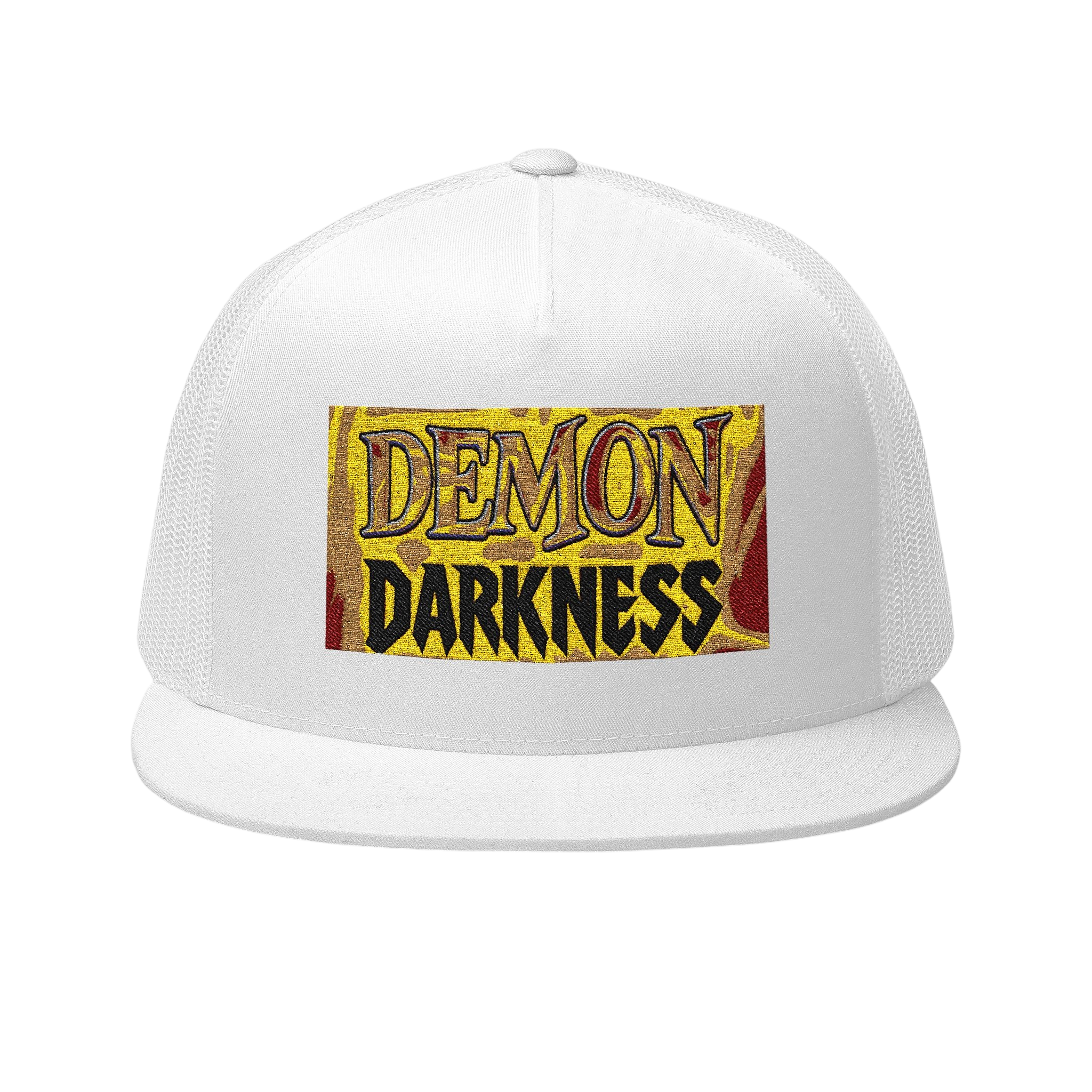 Demon Darkness Embroidered 5 Panel Trucker Cap