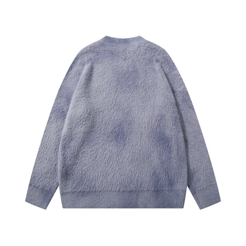 Fuzzy Graphic Knit Sweater