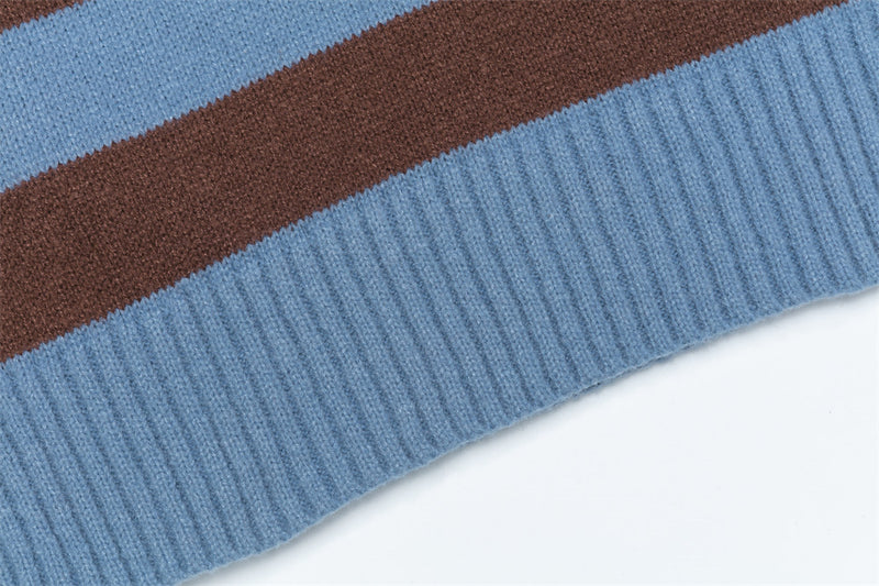 Retro Rugby Stripe Knit Sweater