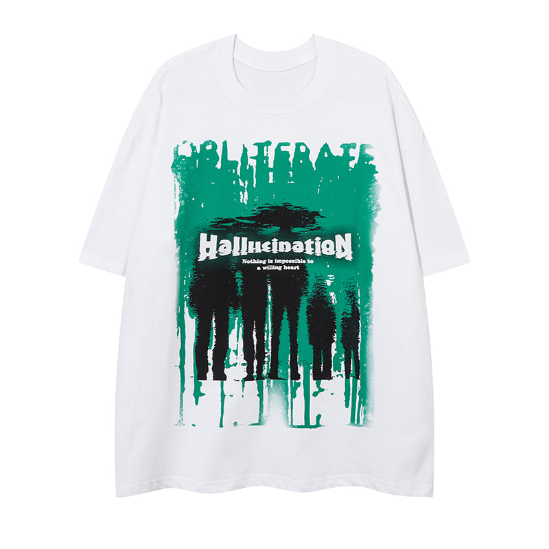 Överdimensionerad Streetwear Hallucination T-shirt