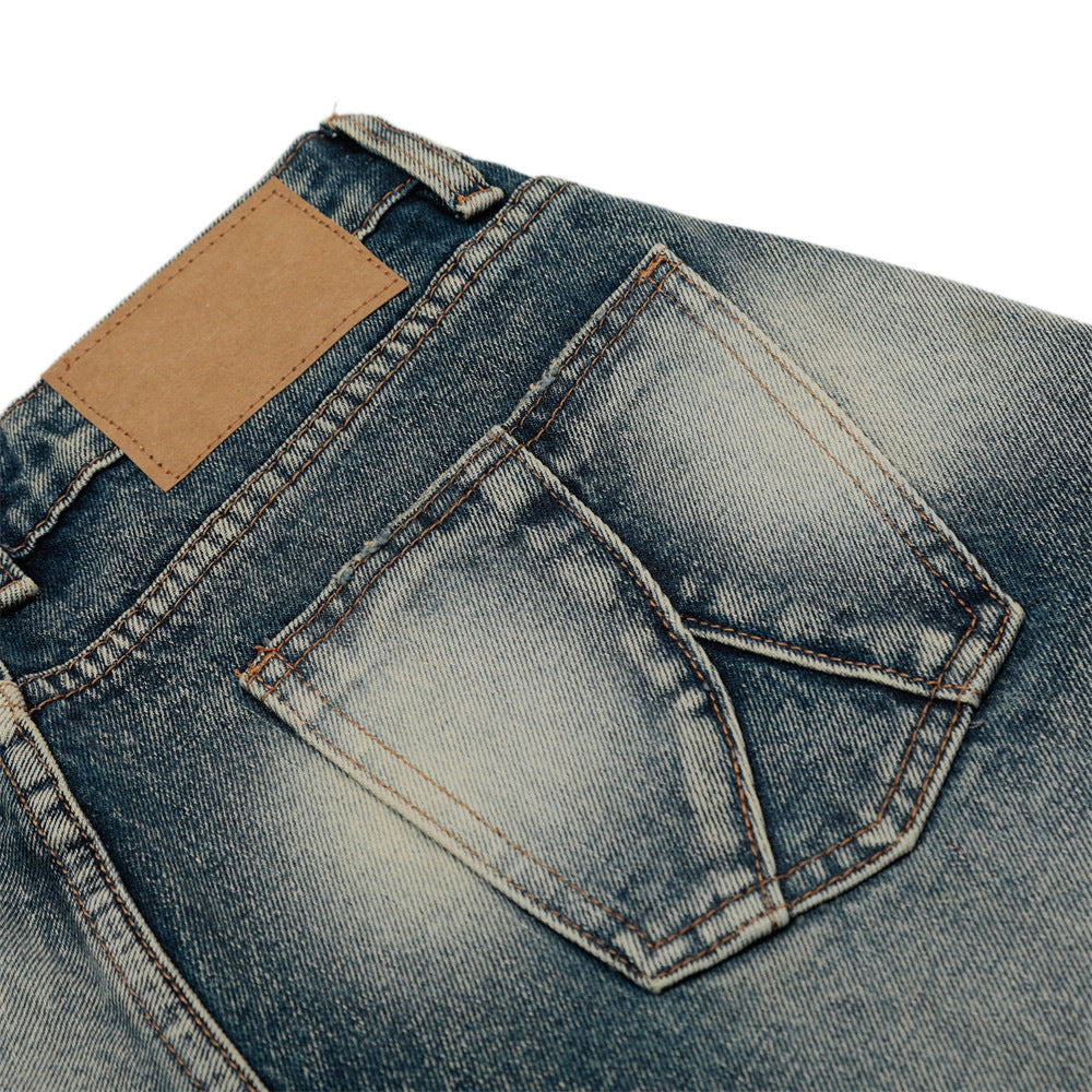 BLAU FLAMES - Baggy Graphic Jorts