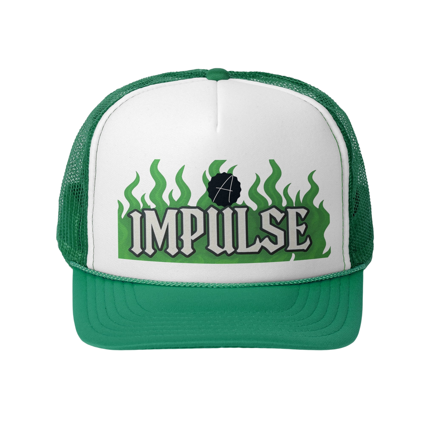Green Flame Impulse Trucker Cap