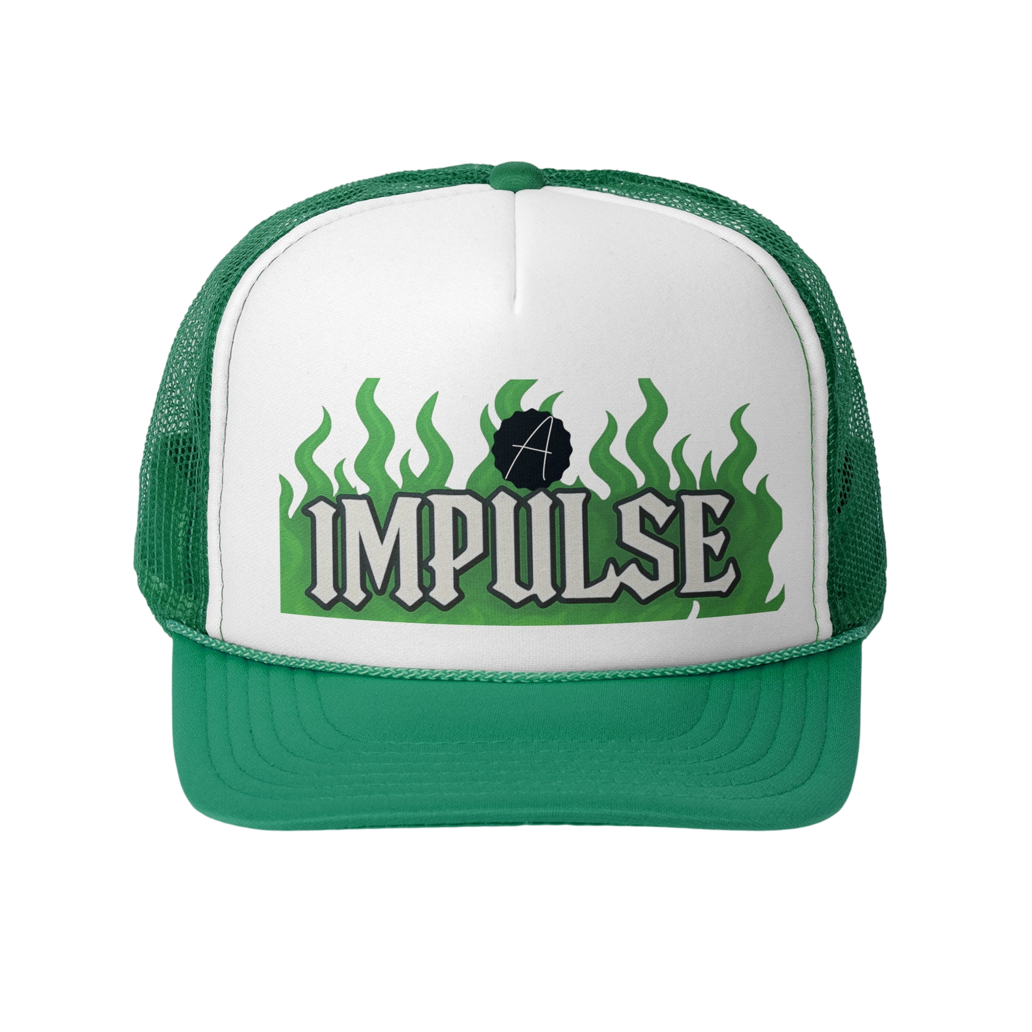 Green Flame Impulse Trucker Cap