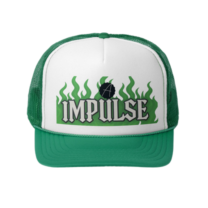 Green Flame Impulse Trucker Cap