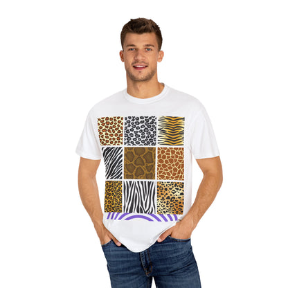 Wild Spirit Unisex Garment-Dyed T-Shirt - Tiger Design & Animal Patterns