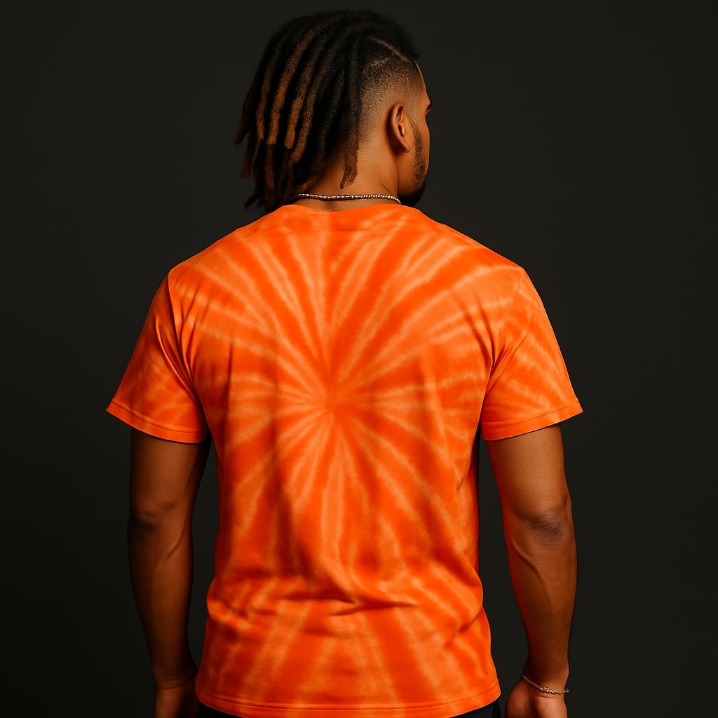 Urban Beast Graphic Tie-Dye Tee - Orange