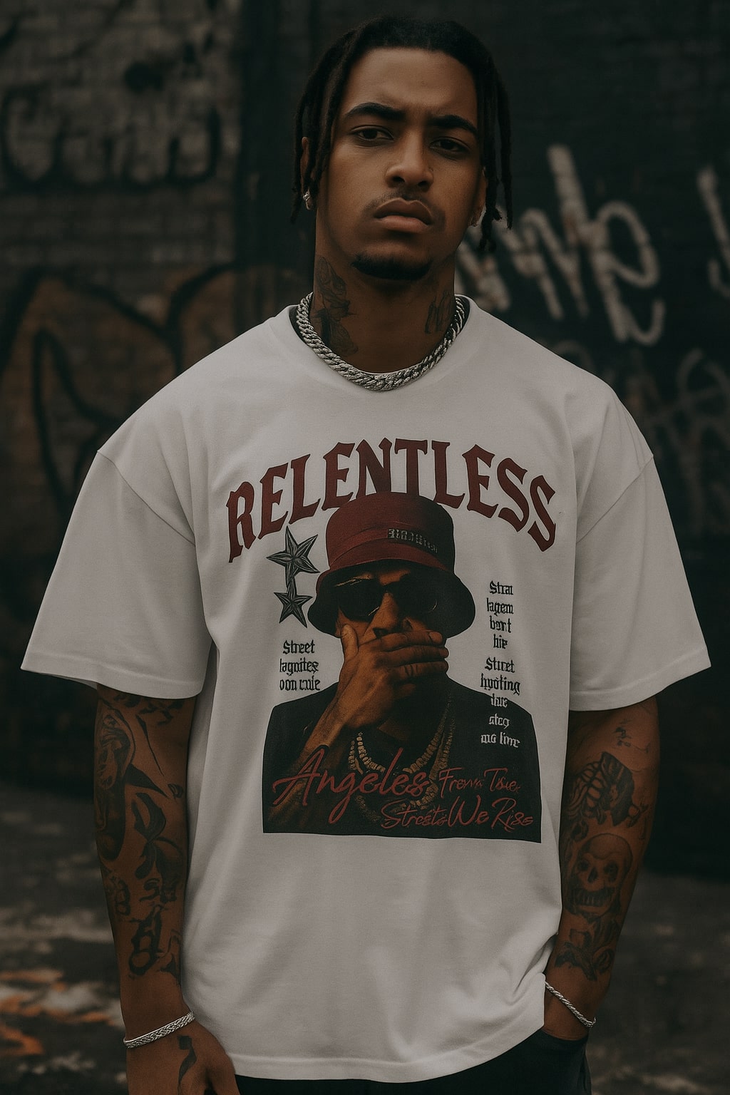 Relentless Hustle Tee - White