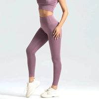 High-Waist Seamless Workout Leggings - Berry purple / S - Women’s Activewear Pants