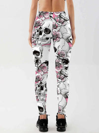 Skull Rose Printed Leggings