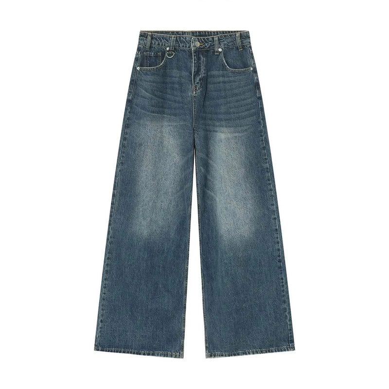 BLUE WASHED BAGGY JEANS