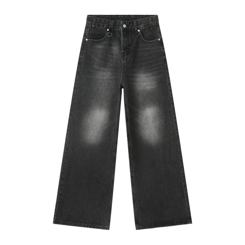 BLUE WASHED BAGGY JEANS