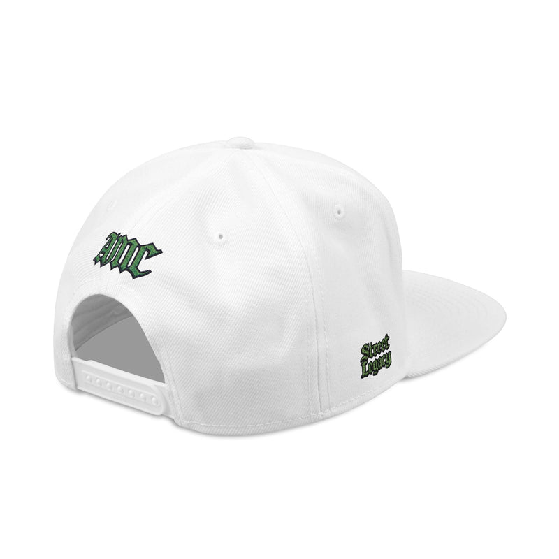 A5 Streetwear Snapback Hat – Green Embroidered Logo