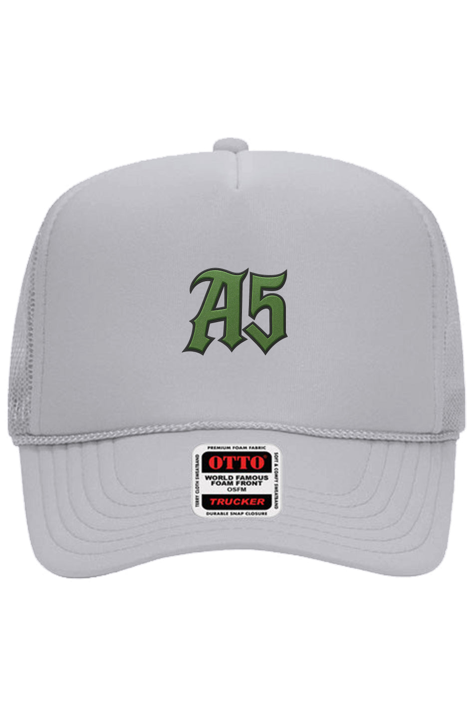 A5 Streetwear Trucker Hat – Vintage GRAY Snapback Cap - Silver Gray / One Size