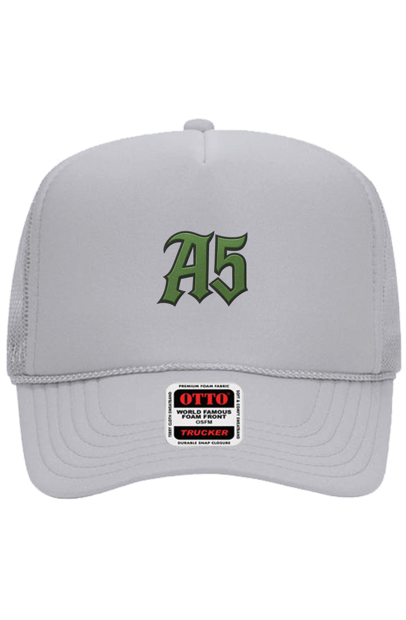 A5 Streetwear Trucker Hat – Vintage GRAY Snapback Cap