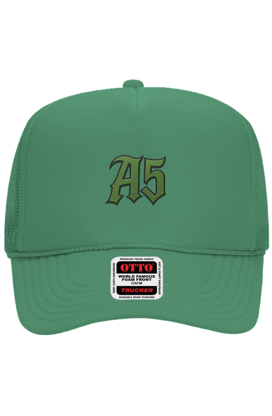 A5 Streetwear Trucker Hat – Vintage Green Snapback Cap - kelly / One Size