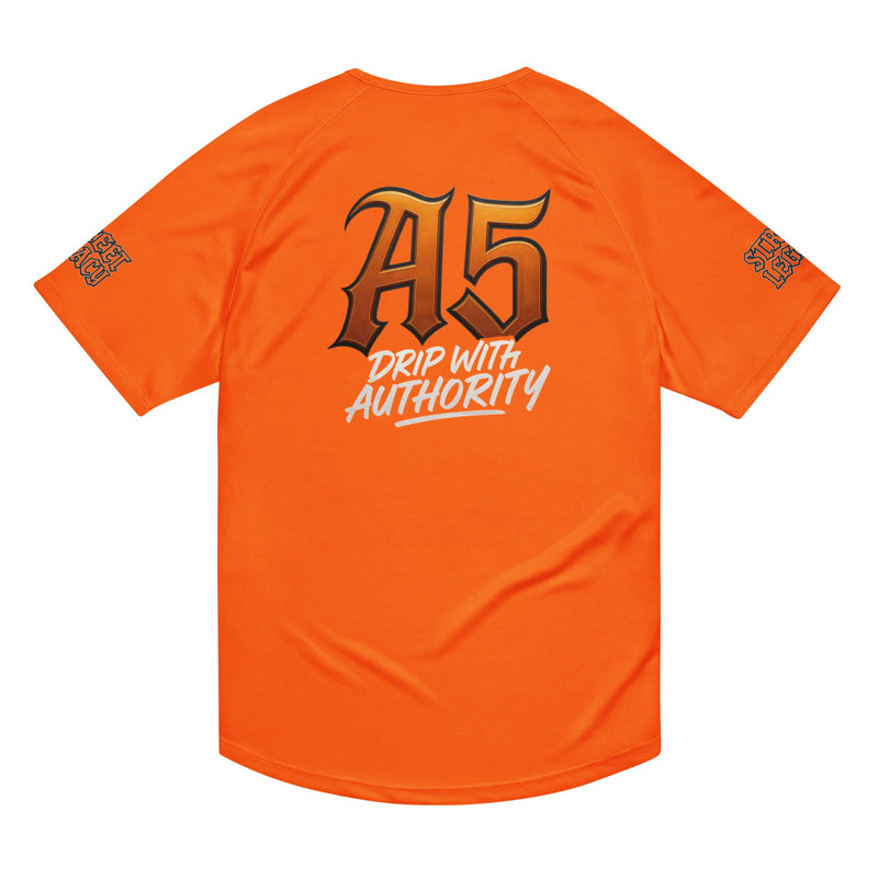 A5 Unisex Streetwear Mesh Jersey – Orange