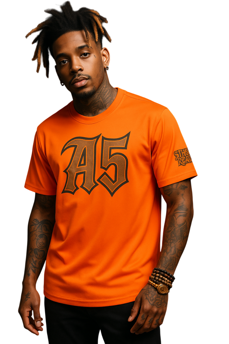 A5 Unisex Streetwear Mesh Jersey – Orange