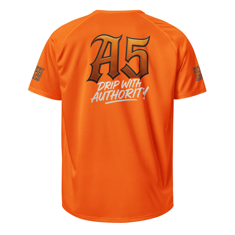 A5 Unisex Streetwear Mesh Jersey – Orange