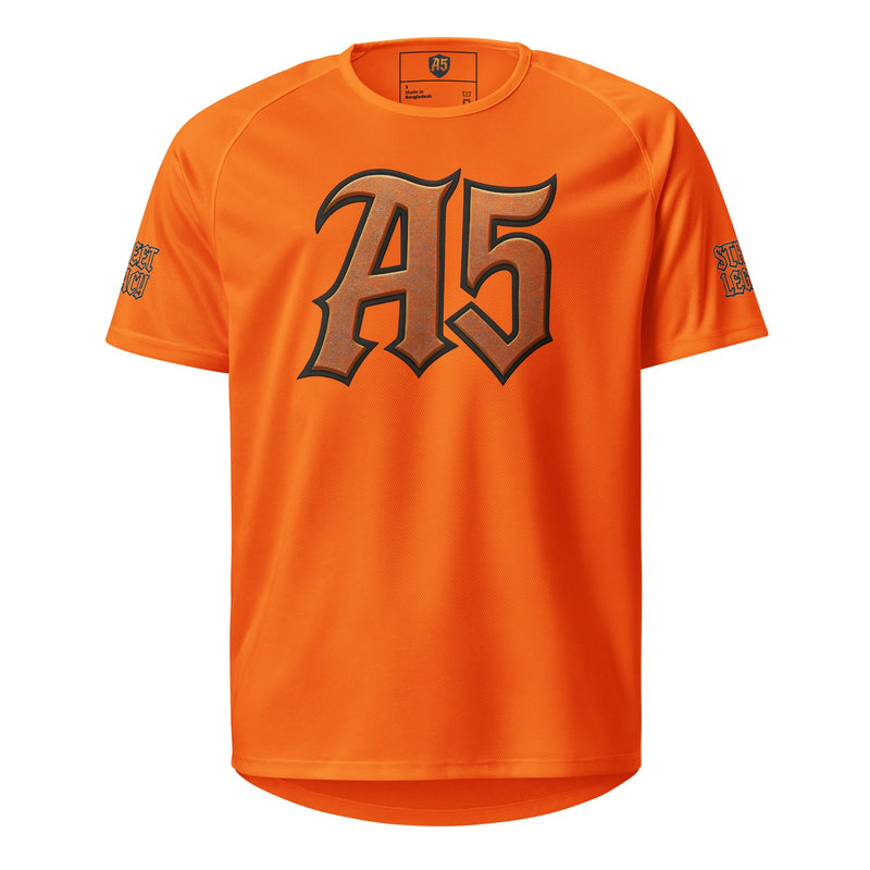 A5 Unisex Streetwear Mesh Jersey – Orange