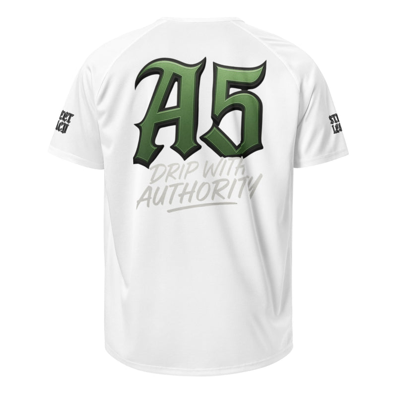 A5 Unisex Streetwear Mesh Jersey – White