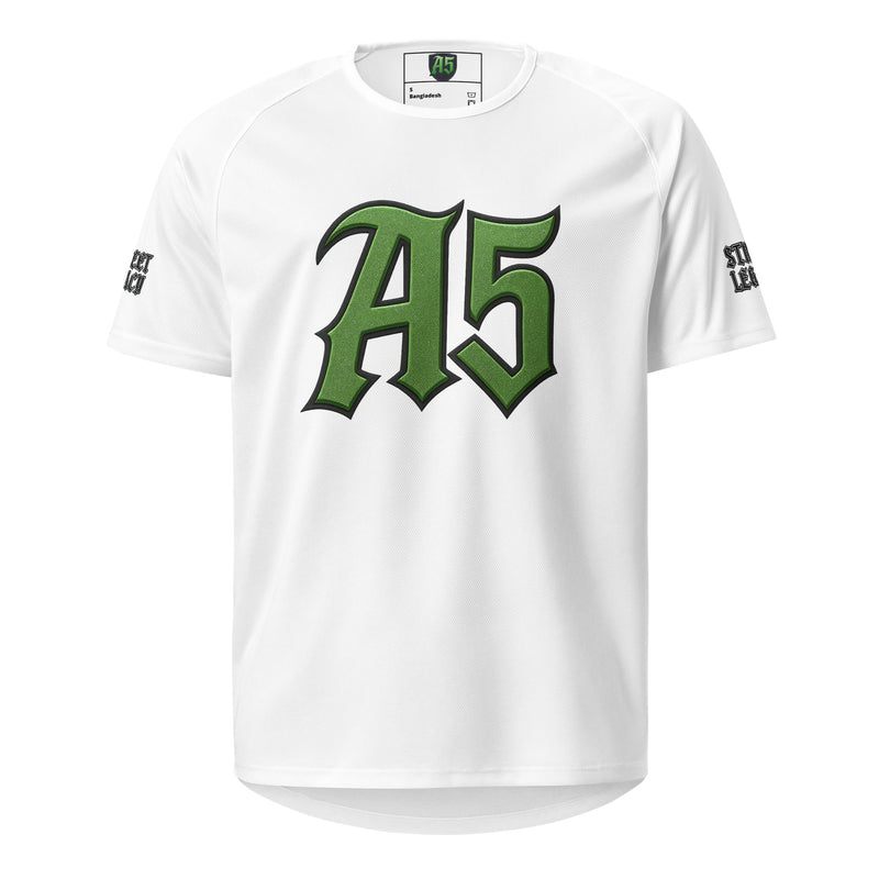 A5 Unisex Streetwear Mesh Jersey – White