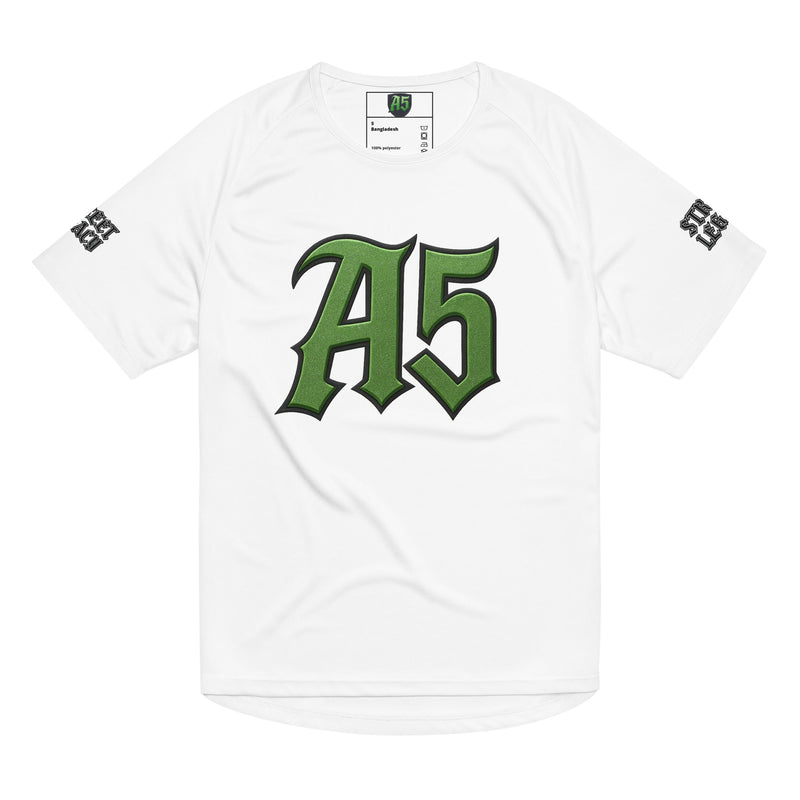 A5 Unisex Streetwear Mesh Jersey – White