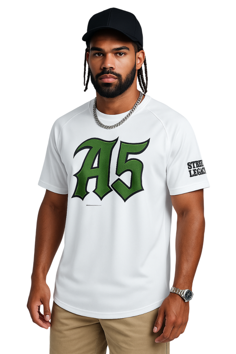 A5 Unisex Streetwear Mesh Jersey – White
