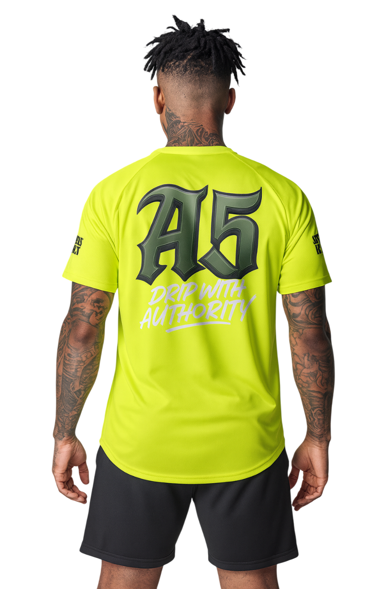 A5 Unisex Streetwear Mesh Jersey – Yellow