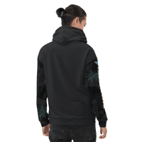 Black hoodie with patterned sleeves from Men’s Essential Palm Sleeve Recycled Hoodie