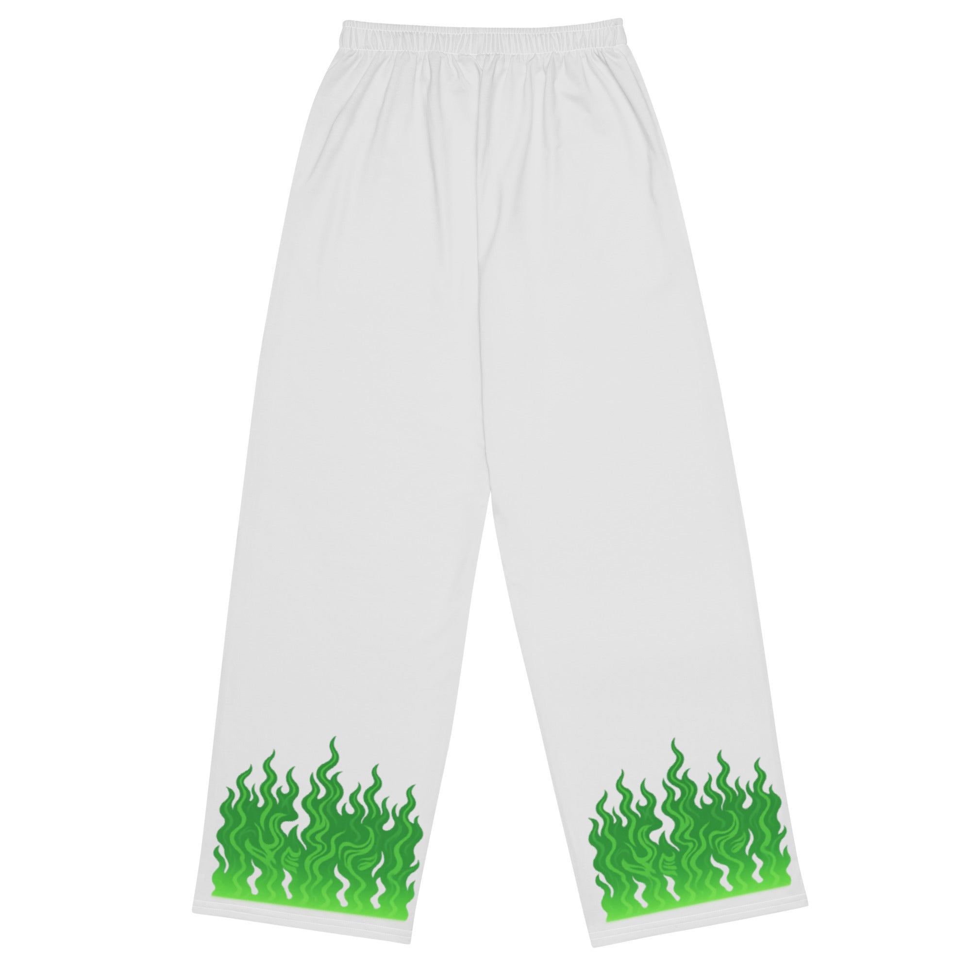 White Flame Graphic Sweatpants
