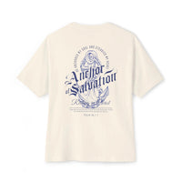 Cream-colored Anchor of Salvation Christian T-Shirt with anchor design for stylish streetwear