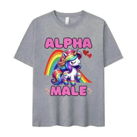 Gray Anchor of Salvation Christian T-Shirt featuring a whimsical unicorn graphic for streetwear