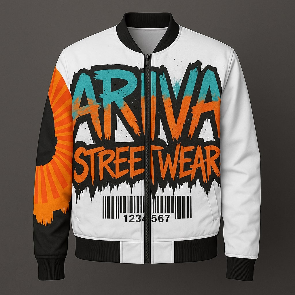 ARIVA Graffiti Streetwear Bomber Jacket - XS / Multi Color