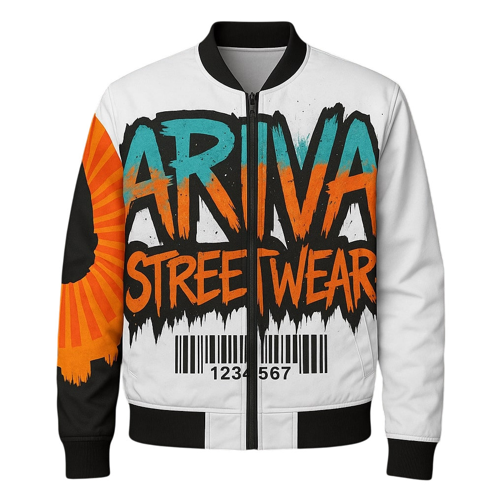 ARIVA Graffiti Streetwear Bomber Jacket - XS / Multi Color