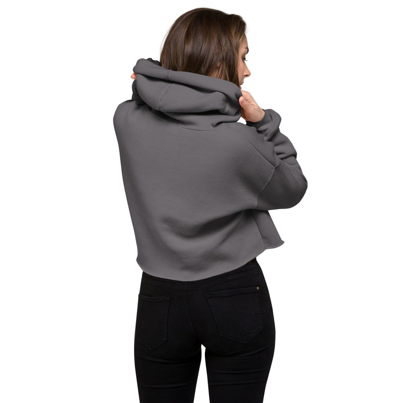 Ariva Streetwear "Winged A" Cropped Hoodie – Storm Grey Edition