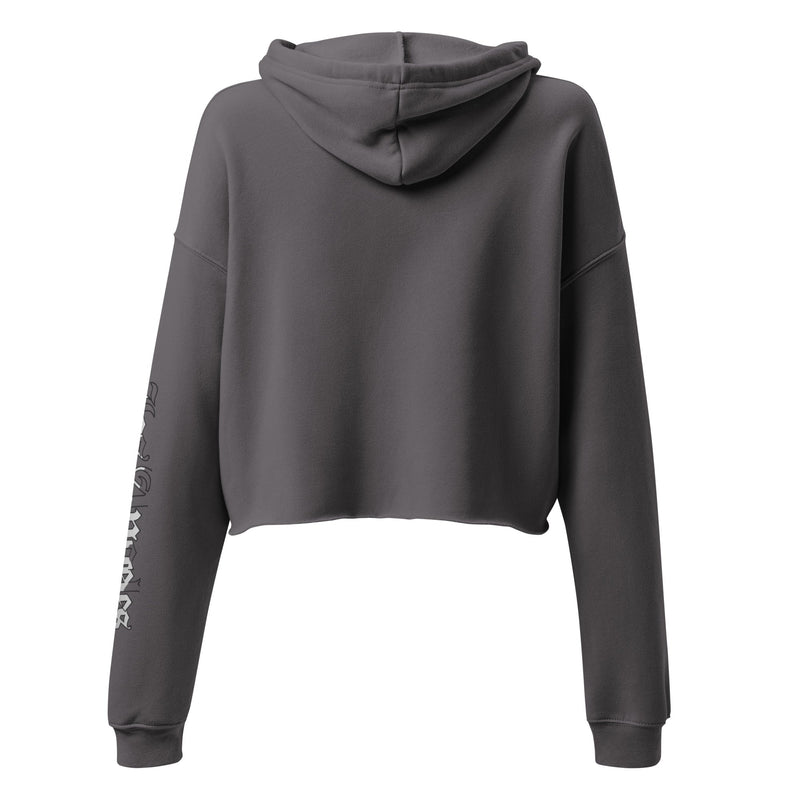 Ariva Streetwear "Winged A" Cropped Hoodie – Storm Grey Edition