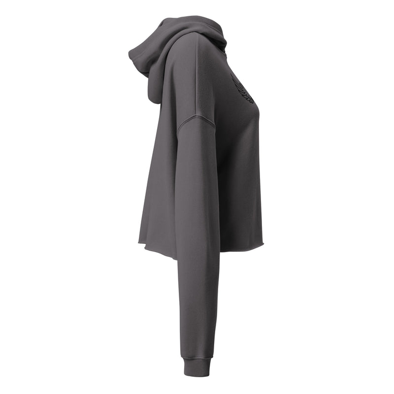 Ariva Streetwear "Winged A" Cropped Hoodie – Storm Grey Edition