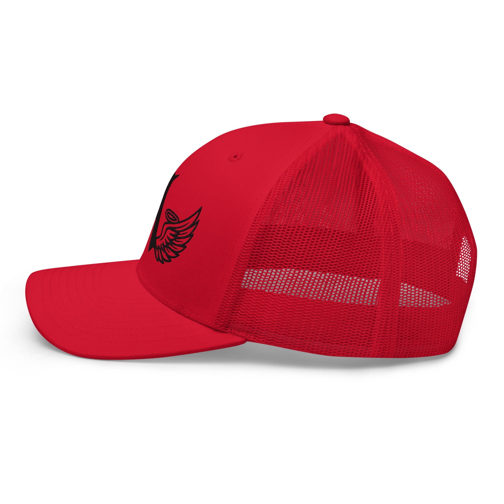 Ariva Streetwear “Winged A” Trucker Cap –  Solid Red Edition