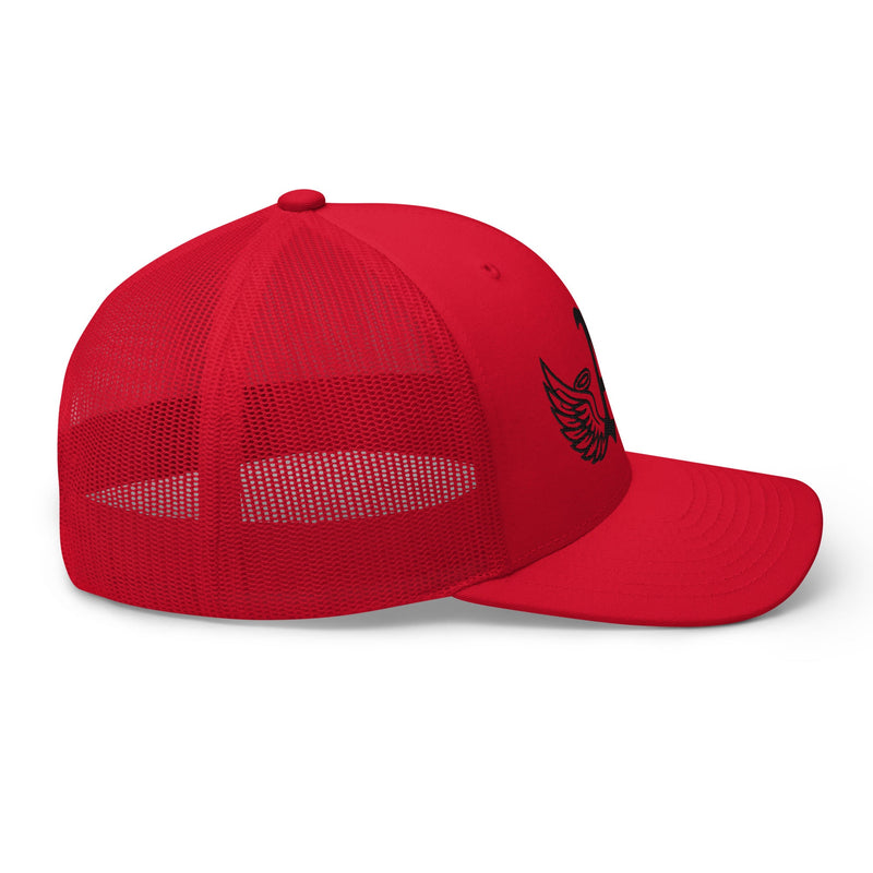 Ariva Streetwear “Winged A” Trucker Cap –  Solid Red Edition