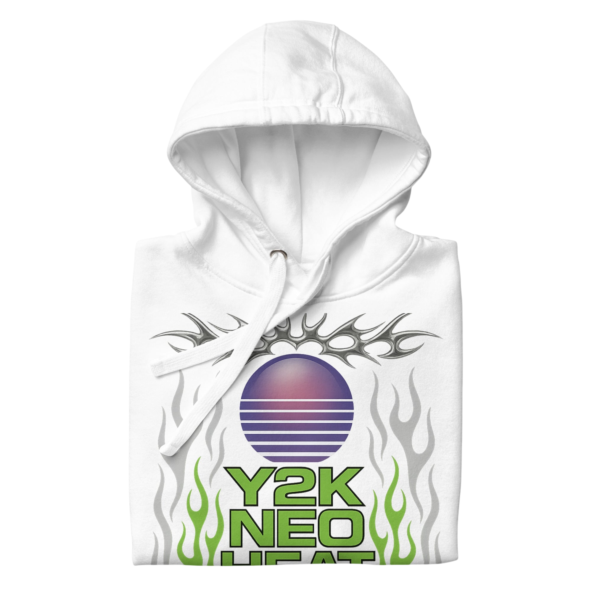 Arivastreetwear Y2K Neo Black Hoodie - White / S