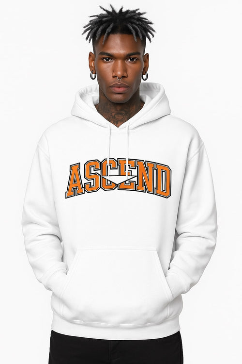 ASCEND Bold Graphic Hoodie - White — hover