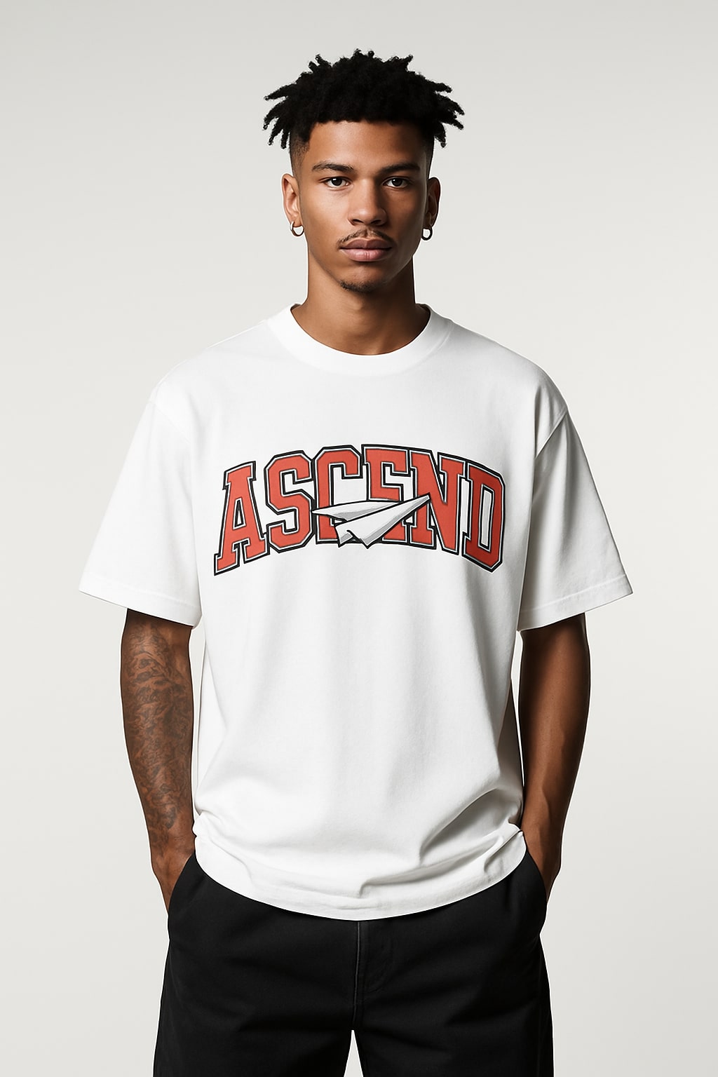 ASCEND White Graphic Tee