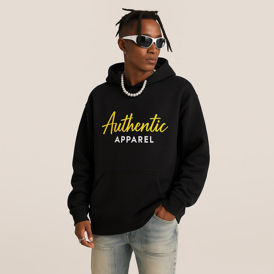 Authentic Apparel Black Pullover Hoodie