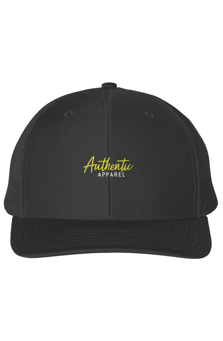 Authentic Apparel Trucker Hat – Black Mesh - Black / One Size