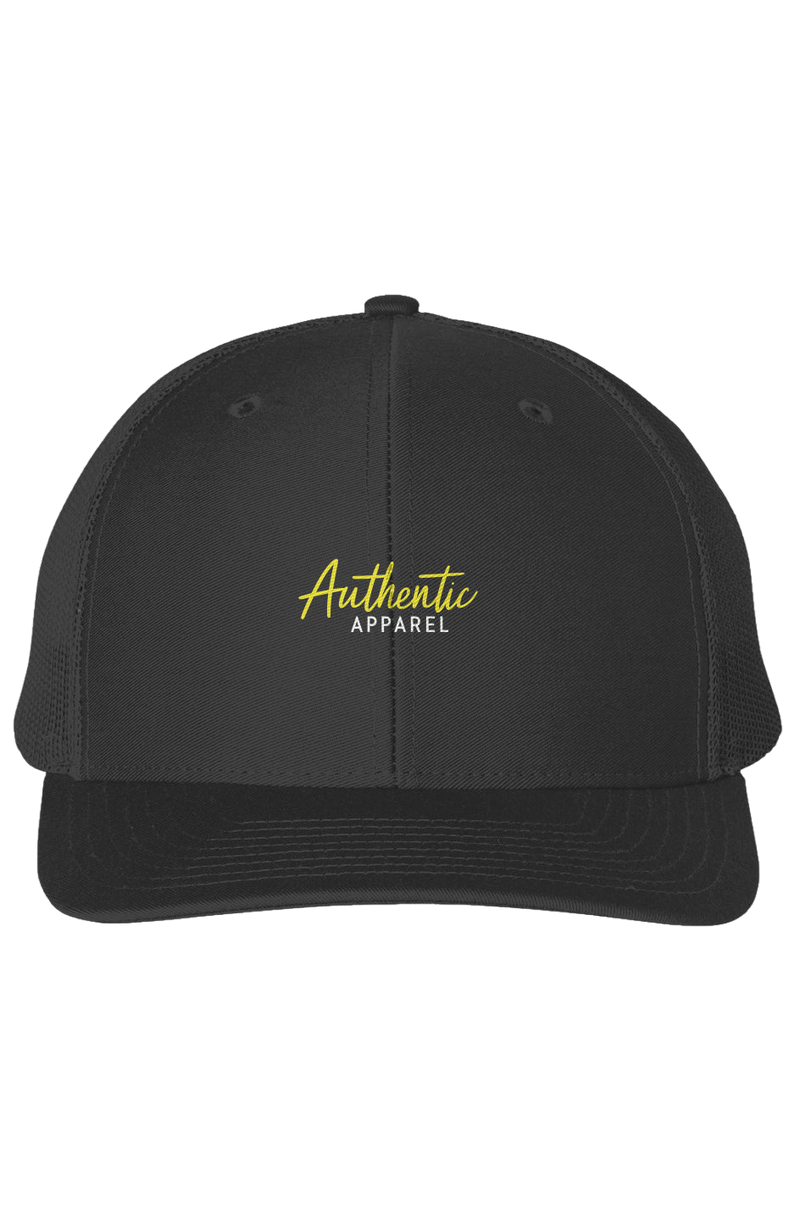 Authentic Apparel Trucker Hat – Black Mesh