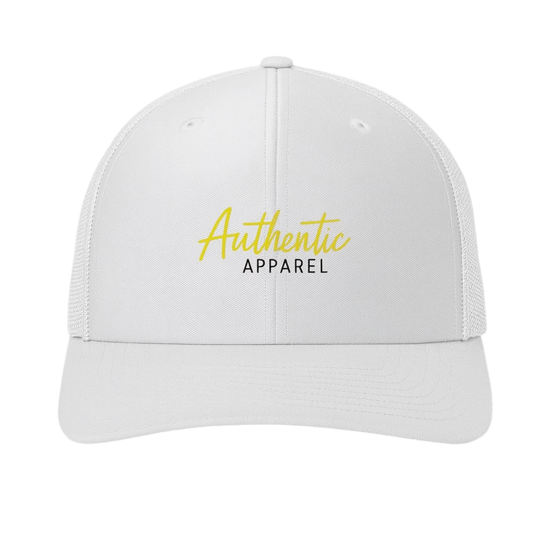 Authentic Apparel Trucker Hat – White Mesh