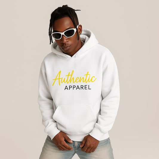 Authentic Apparel White Pullover Hoodie